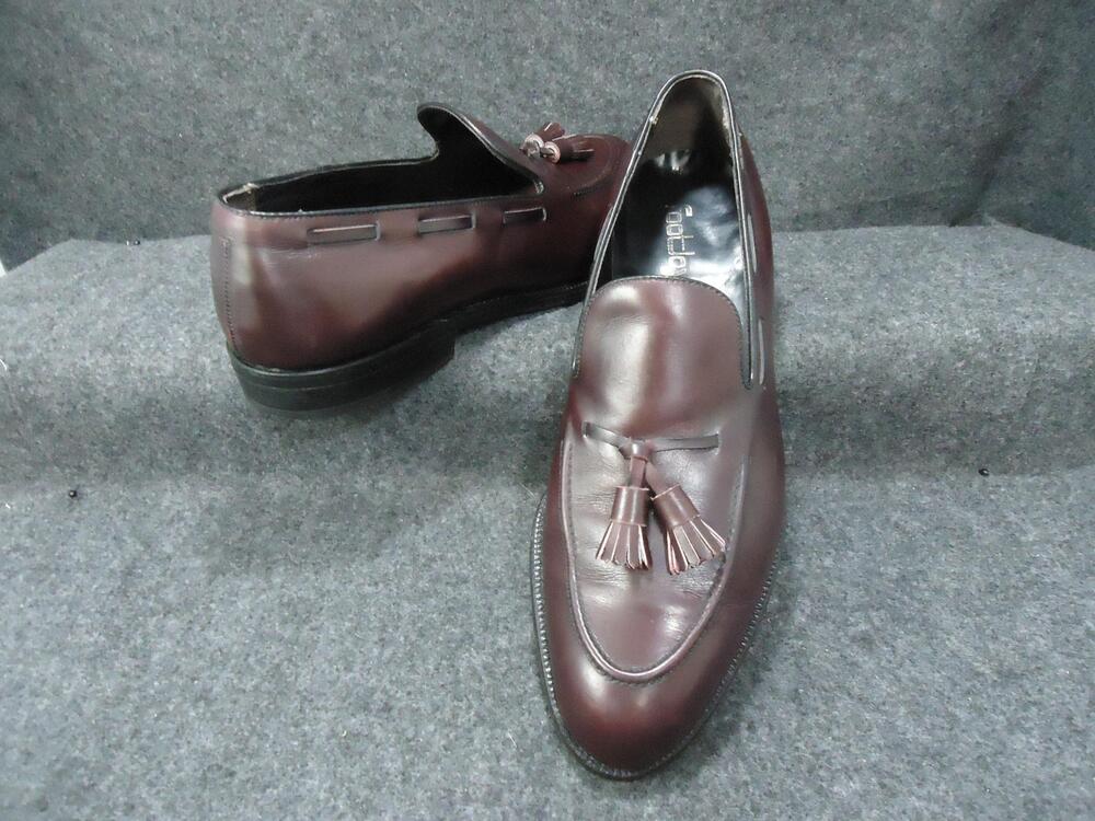 Vintage FootJoy Loafers Mens 12 Burgundy Leather Tassel Classics 74369 USA Made